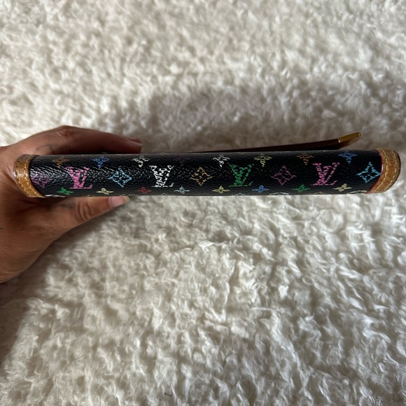 Louis Vuitton Murakami Multicolor Monogram Porte Tresor Wallet Black - Picture 8 of 12